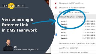 Tipps & Tricks - Versionierung & Externer Link in DMS Teamwork