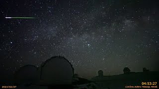 ハワイ・マウナケア星空ライブカメラ 2023年2月27日UTの流星ダイジェスト/Meteors over Maunakea, Hawaii,  27 Feb 2023 UT