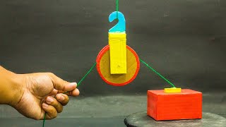 How to make a Pulley from Cardboard | School Science Projects