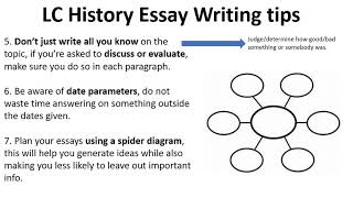 Leaving Cert History essay writing tips