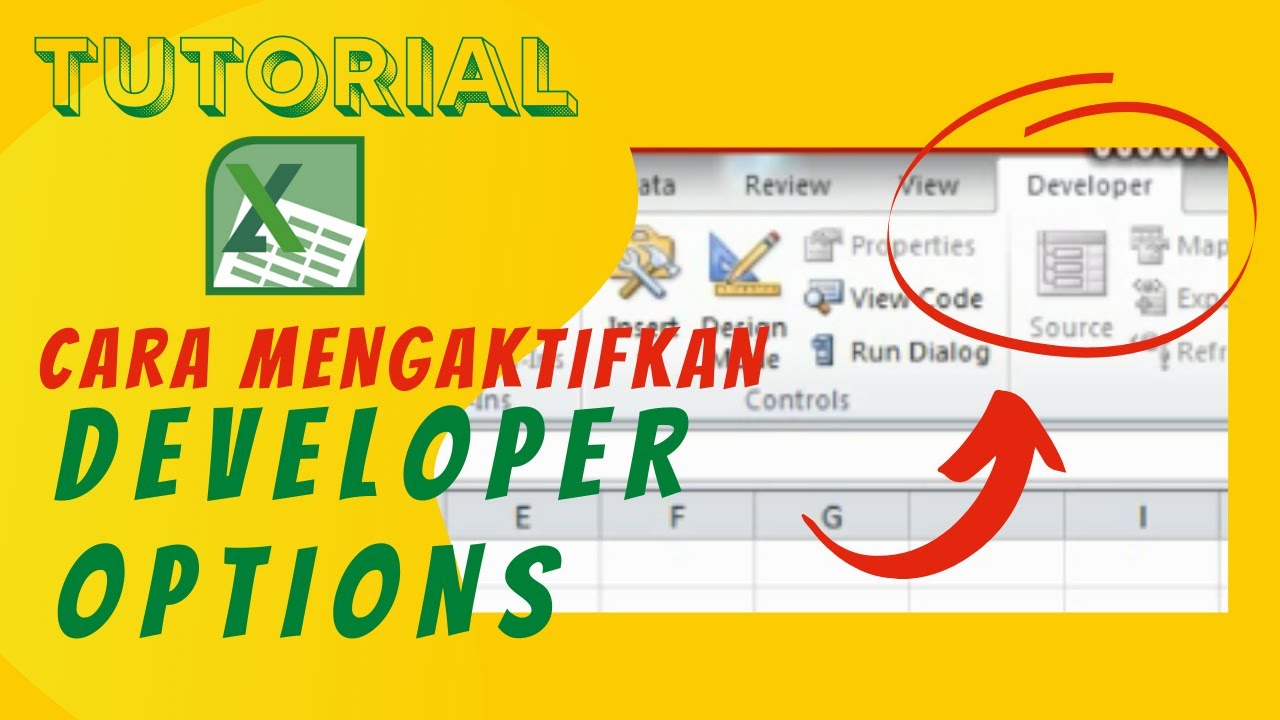 CARA MENGAKTIFKAN MENU DEVELOPER DI EXCEL - YouTube