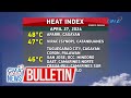 Pumalo sa 48°C ang pinakamataas na heat index ngayong araw | GMA Integrated News Bulletin