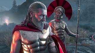 Assassin's Creed Odyssey - King Leonidas & 300 Spartans Fight Cinematic Cutscene (4k-60FPS) 2018