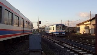 関東鉄道常総線　キハ5001号　下妻駅入線　201604