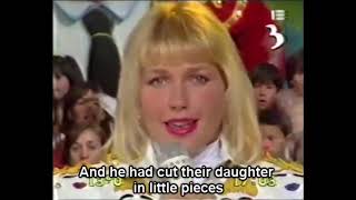 Xuxa tells child murder story at a children's show, 1993