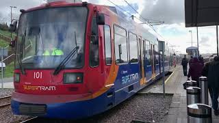 Stagecoach Sheffield SuperTram 110 Pushing The Broken Down Tram 101 At Sheffield Railway Station