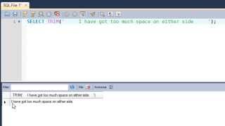 SQL Tutorial - 40: The TRIM() Function