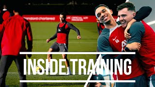 Inside Training: Brilliant Goals, Skills & a Three-Shot Challenge | Liverpool FC