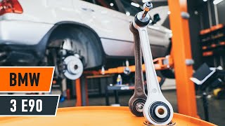 How to replace suspension front lower arm BMW 3 E90 TUTORIAL | AUTODOC