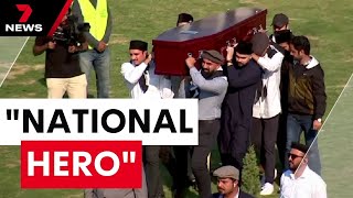 Security guard Faraz Tahir has been called a national hero by the prime minister | 7 News Australia