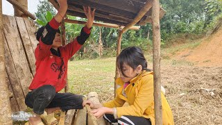 Brothers Work Together to Create a Simple and Effective Firewood Storage Area