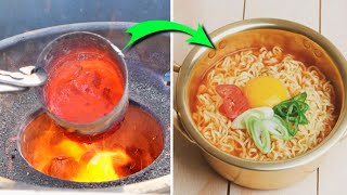 Cook Ramen with Molten Aluminum 쇳물로 라면 만들기