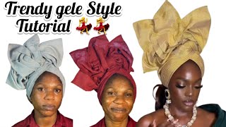 How to tie this trending Beverly gele style on IG  for beginners #gele #beverlyhills #gelestyles #fy