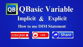 Implicit And Explicit Variable Declaration In QBasic [Hindi]