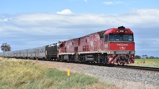 The Ghan, 1AD8 with NR109-NR74 Calomba South Australia 30/10/2022