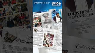 Louis Howard Funeral Program Design - Large Trifold