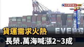 貨運需求火熱 長榮.萬海喊漲2~3成－民視新聞