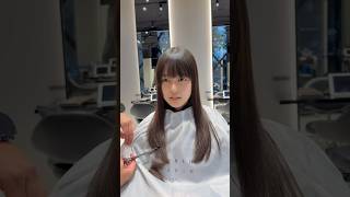 セミロングカットと前髪カット #横浜 #横浜美容室 #ヘアカット #haircut #カット動画 #みなとみらい  #赤レンガ倉庫