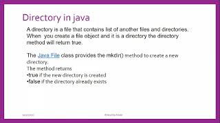 Directory in Java