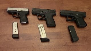 Kahr PM9 VS M\u0026P Shield VS Glock 26