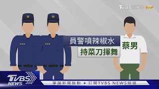 拒強制就醫!男揮舞菜刀 劃破男警額頭