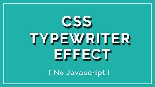 Typewriter Text Effect using css | Typewriter Effect CSS | No Javascript