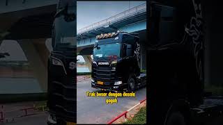 Truk Scania dengan tampilan gagah