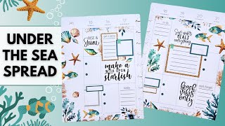 PLAN WITH ME | UNDER THE SEA SPREAD | THE HAPPY PLANNER