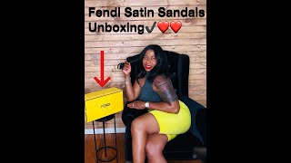 Fendi FF Satin Sandals Unboxing