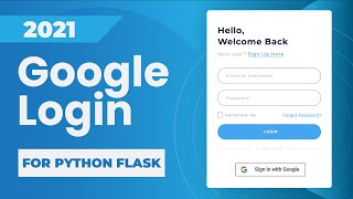Python Flask Google Login: [HOW TO] Google Login for Flask (2021)