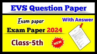 Class 5 English Question Paper 2024 | 5th Class English exam paper | By Solution For You