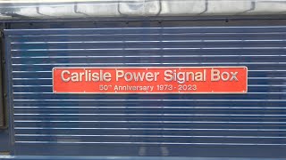 DRS Loco 66433 named Carlisle Power Signal Box 50th Anniversary 1973 - 2023!  07 June 23