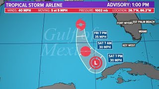 Tropical Storm Arlene update: Gulf system not a threat to Texas