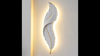 White Feather Wall Sconce Video