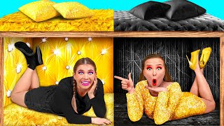 Secret Rooms Under The Bed | Rich VS Broke Funny Situations by BaRaDa Challenge