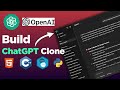 Build Your Own ChatGPT with Python | OpenAI API + HTML + AJAX