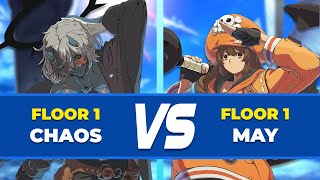 GGST Floor 1 ▶ May vs Chaos | Low Level Gameplay