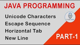 #1 Java Programming Examples | Unicode Characters | Escape Sequence | Horizontal Tab | Code VIXA
