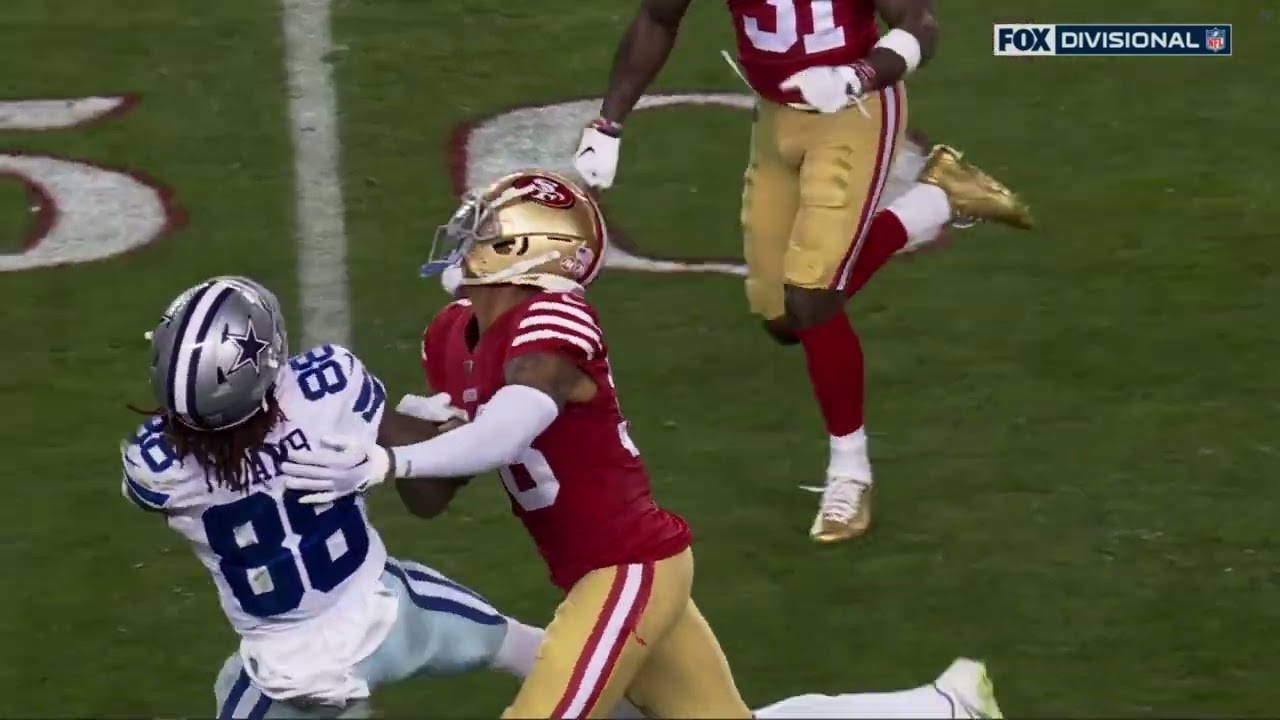 CeeDee Lamb Makes A CRAZY Catch | Cowboys Vs 49ers NFL Divisional Game ...