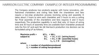 Integer Programming