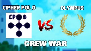 *ADMIN CREW* Cipher Pol 0 vs. Olympus no Mercy CREW WAR | Roblox Blox Fruits PvP