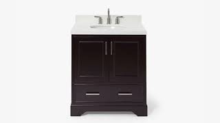 Ariel Stafford 31 In. Single Sink Base Cabinet In Espresso