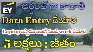 2 రోజులో జాయిన్ కావాలి | EY Work From Home | M Tube Jobs | Free Job | 😍Hyderabad