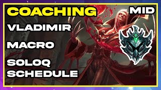 Coaching a Platinum Vladimir Mid on Macro and how to Schedule SoloQ | League of Legends Coaching