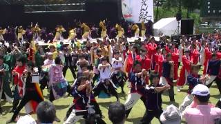 よさこいinおいでん祭2014　オープニング総踊り「総演舞　夢煙火」