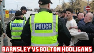 FOOTBALL FIGHT at Barnsley vs Bolton - DAD GETS ATTACKED *FAT SCRAP*
