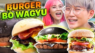 HAMBURGER BÒ WAGYU LÀM WOOSSI VÀ MISTHY SAY ĐẮM | BIỆT ĐỘI SÀNH ĂN