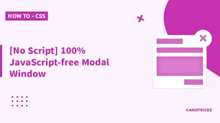 [No Script] 100% JavaScript free Modal popup - using only css