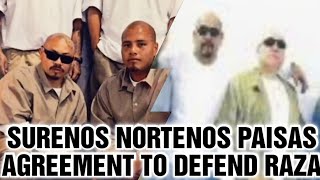 SURENOS NORTENOS AND PAISAS AGREEMENT IN PRISON TO DEFEND RAZA AGAINST OTHER RACES!!!