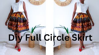 Step by Step Guide to Sewing a Full Circle Skirt Without Patterns #skirttutorial #circleskirt #diy